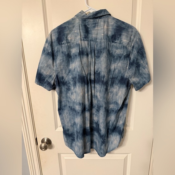 🍀Lucky Brand Men's Casual Blue and White Shirt EUC Size Large - Picture 4 of 4